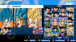 Dragon Ball Z Budokai Tenkaichi 4 Android PSP Menu