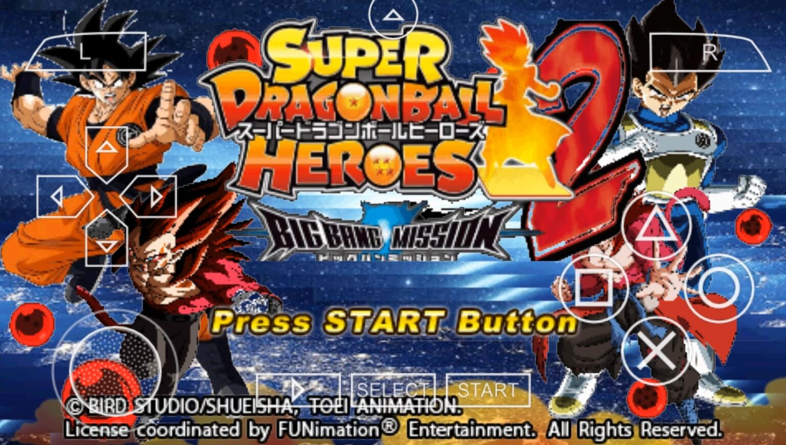 Super Dragon Ball Heroes 2 Big Bang Mission Android PSP Game