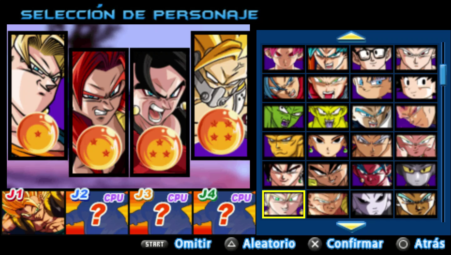 New DBZ TTT Heroes BT4 Mod ISO PSP