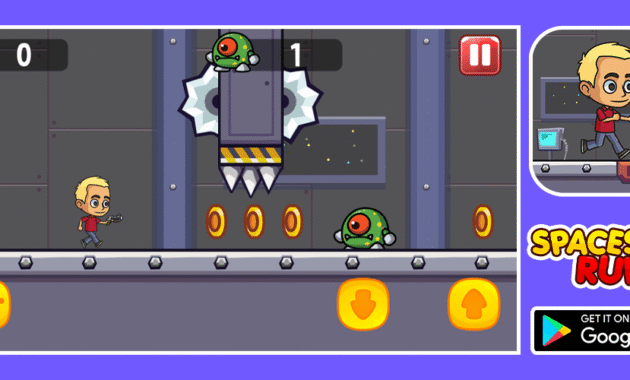 Spaceship Run Android game – endless space arcade runner gameplay screenshot