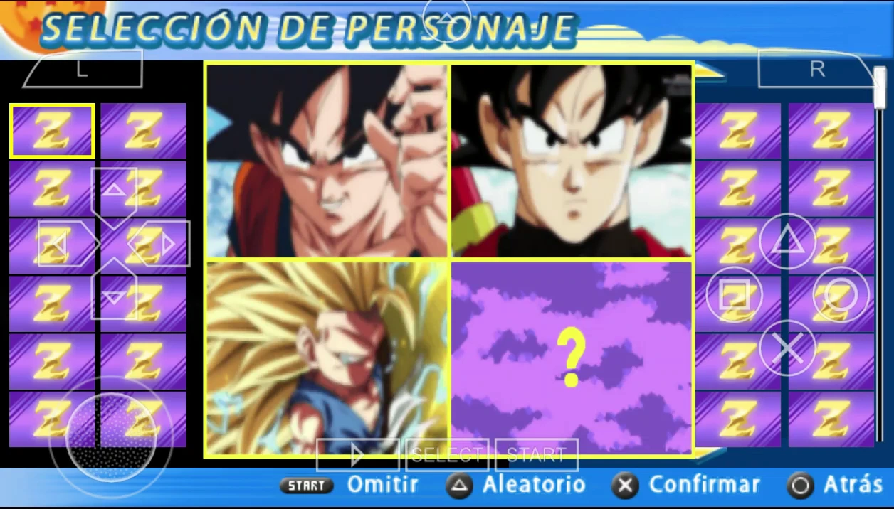 New Dragon Ball Parallel Warriors Mod PPSSPP
