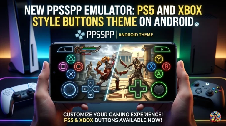 New PPSSPP Emulator PS5 and Xbox Style Buttons Theme Android New PPSSPP Emulator PS5 and Xbox Style Buttons Theme Android