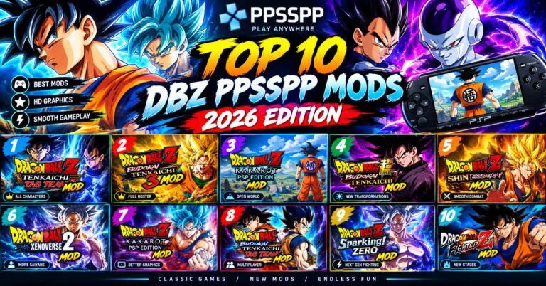 Top 10 DBZ PPSSPP mods for Android