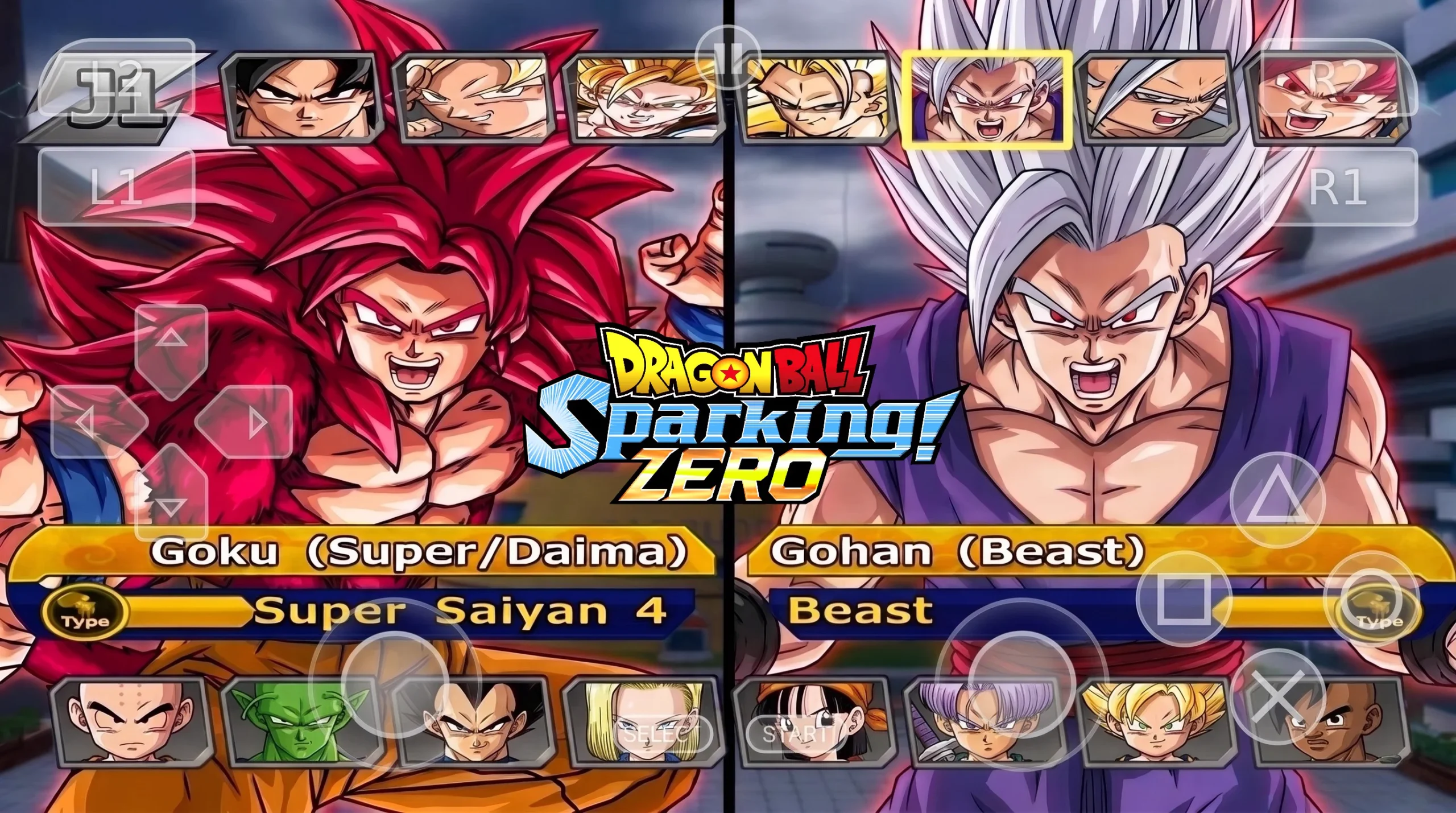 Goku Super Saiyan 4 Daima vs Gohan Beast character select Budokai Tenkaichi 3 Sparking Zero Mod PS2 ISO