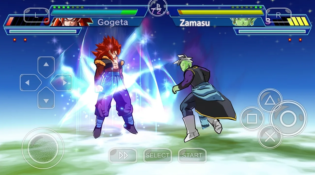 SSJ4 Gogeta vs Zamasu fight gameplay Shin Budokai 2 Battle of Gods mod